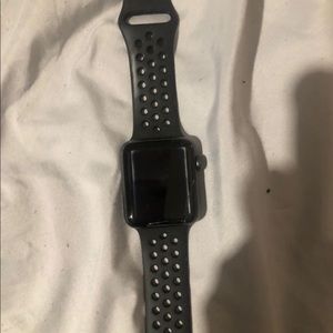 Black nike Apple Watch water damage needs repair